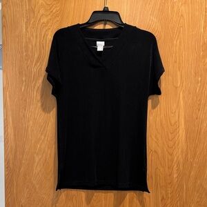 Elegant Black V-Neck Women's Tee